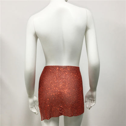 2023 Fashion Trends | Glitter Aesthetic Luxury Diamond Rhinestone Mini Skirt