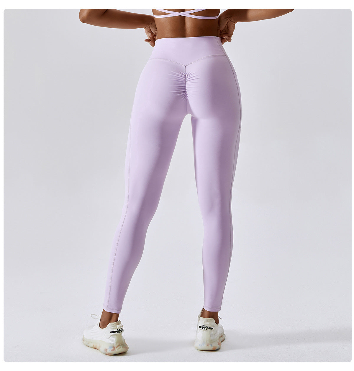 2023 Fashion Trends  Lilac Lavender Leggings with Phone Pocket