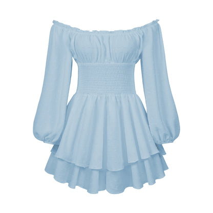 Fall Outfits | Off Shoulder Ruffles Mini Dress