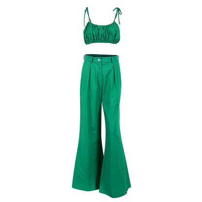 Spring Outfits | Green Aesthetic Cotton Set