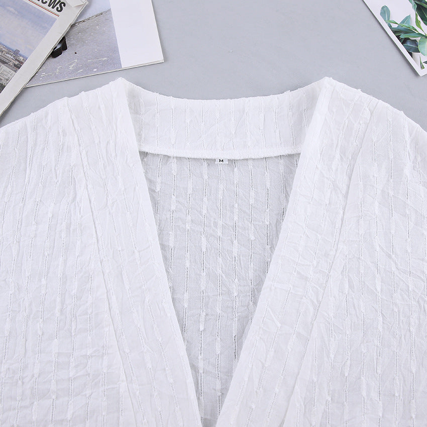 Summer Shorts 2023 | Elegant Kimono Lantern Sleeve Shirt Shorts Outfit 2-piece Set
