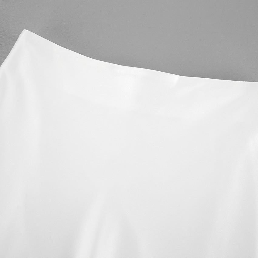 Minimalist Outfits | White Silk Maxi Skirt