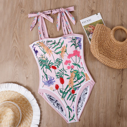 Summer Outfits | Conservative One Piece Swimsuit Shorts Vintage Aesthetic Spring Outfit 2 piece set