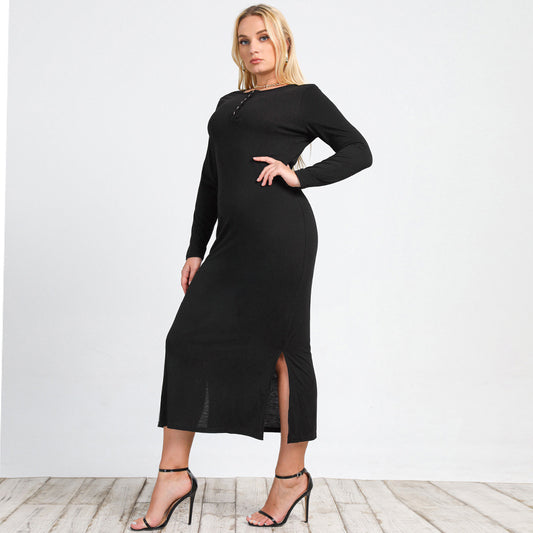 Plus Size Fall Fashion 2022 | Minimalist Aesthetic Black Dress