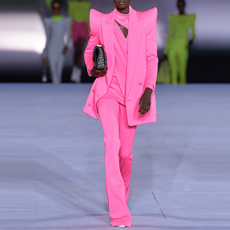 2023 Fashion Trends | Luxury Pink Blazer Outfit 2-piece set