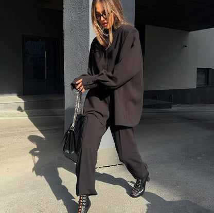 2024 Fashion Trends | Black Tech Winter Outfit 2-piece Set