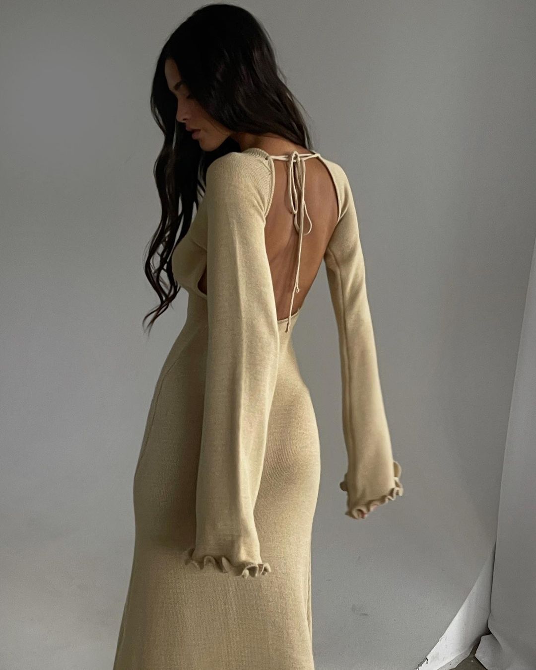 Elegant Dresses  |  Oversized Sleeve Maxi Cotton  Summer Dress ,
