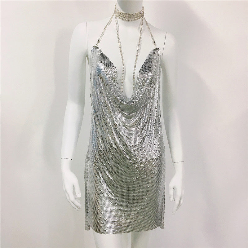 Rhinestone Dresses | Backless Rhinestone Mini Dress TGC FASHION Rhinestone Dresses | Backless Rhinestone Mini Dress TGC FASHION