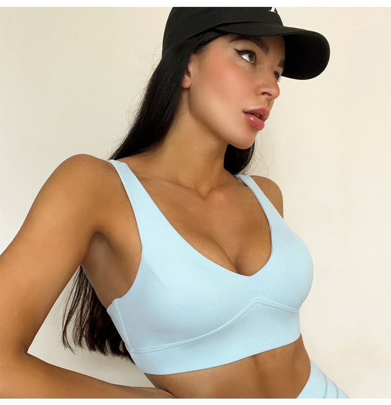 Gym Outfits 2023 |  Neon Yellow Aesthetic Buckle Push up Sport Bra Top High Waist Shorts Gym Outfit 2-piece Set