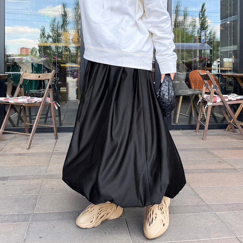 2023 Fashion Trends | Bubble Hem Maxi Long Silk Skirt – TGC FASHION