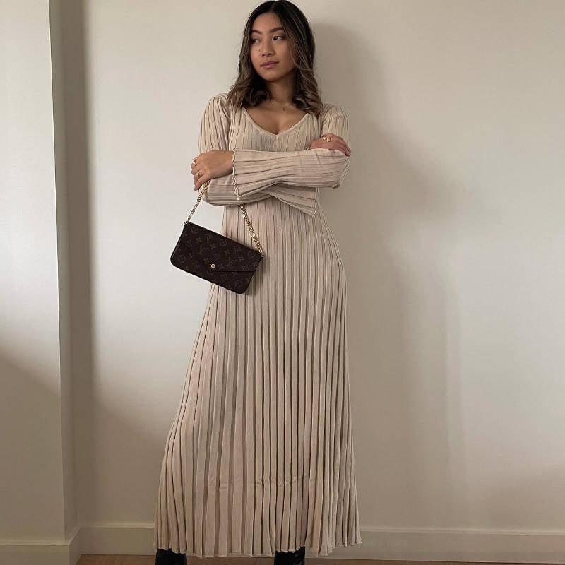 Winter Dresses | Knitted Cotton Long Sleeve Maxi Dress S / Black Winter Dresses | Knitted Cotton Long Sleeve Maxi Dress S / Black