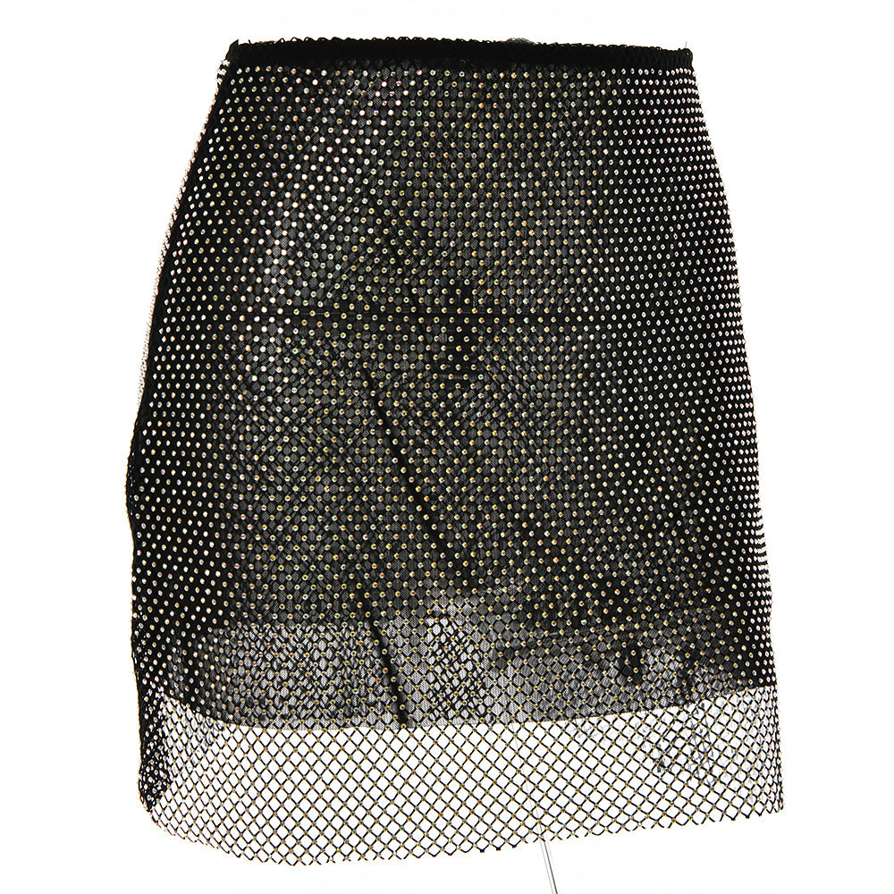 Festival Outfits | Summer Glitter Diamond Mini Skirt