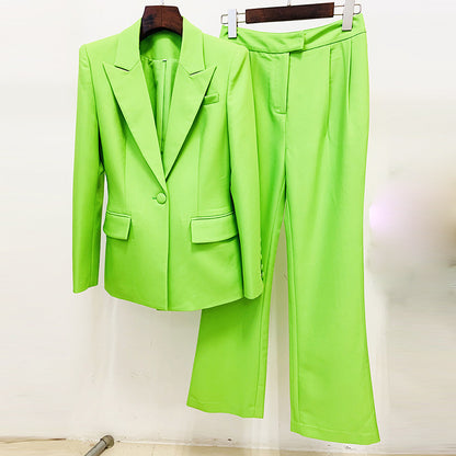 Green Chic Outfits | Green Blazer Outfit 2-piece Set