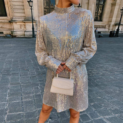 NYE Outfits | Glitter Turtleneck Dresses