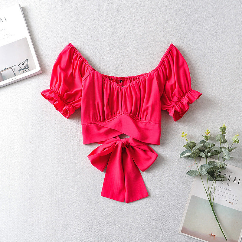 Spring Outfits | Hot Pink Off-Shoulder Crop Top