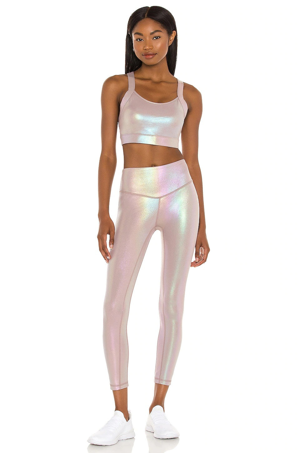 2023 Fashion Trends Gym Outfits | Holographic Gym Aesthetic Outfit 2-piece Set