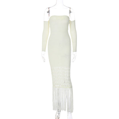 Elegant Dresses | Embroidery White Dress Aesthetic Chic Crochet Dress