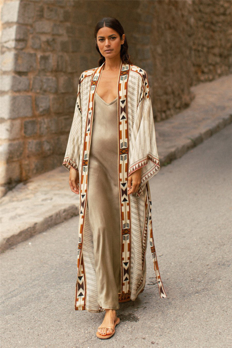 Boho on sale kimono dress