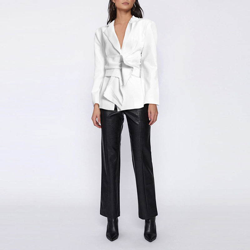Blazer Outfits | Elegant White Kimono Blazer