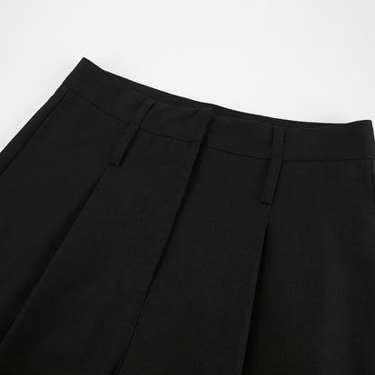 Capsule Wardrobe 2023 | Linen Chic Black Vest Wide Leg Pants Outfit 2-piece Set