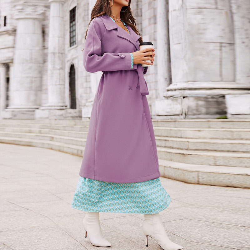 Faksfjord Lilac  Trench Coat w/ Belt