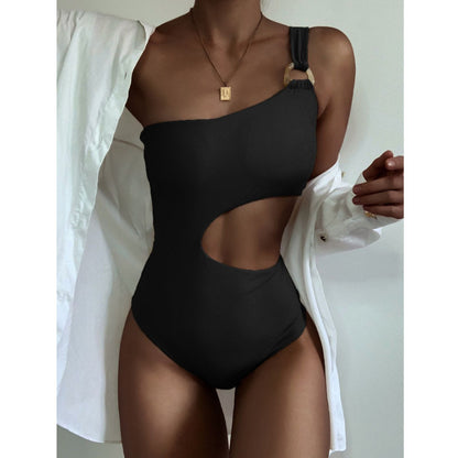 YZ Hollow-out Swimsuit One-shoulder Swimsuit