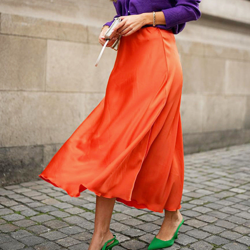 Fashion Inspo Fall 2023 Fashion Trends| Silk Skirt