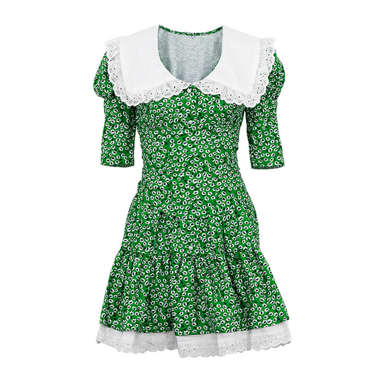 Summer Dresses 2023 | Cute Collar Floral Mini Sundress