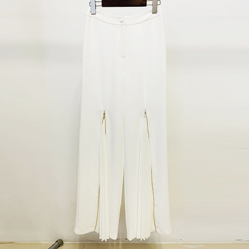 2023 Fashion Trends | Luxury Winter White Blazer Outfit 2-piece Set