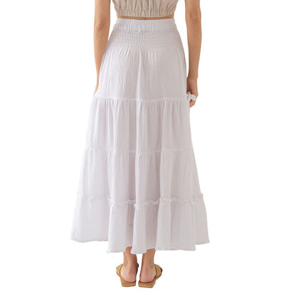 Summer Outfits 2023 | Ultra Long Bohemian Ruffles Pockets Double Layer Cotton Skirt