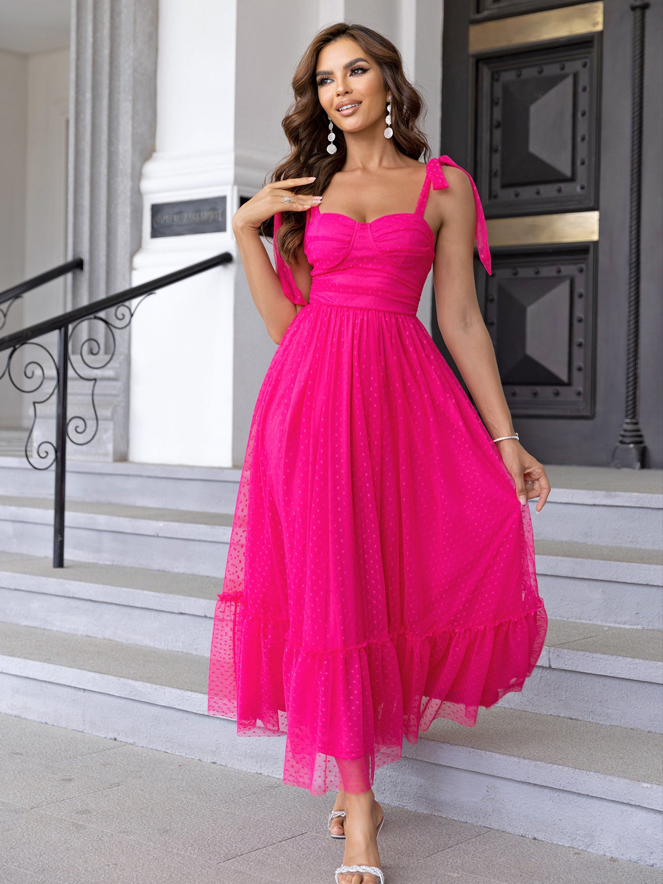 Pink Chiffon Cocktail Dress