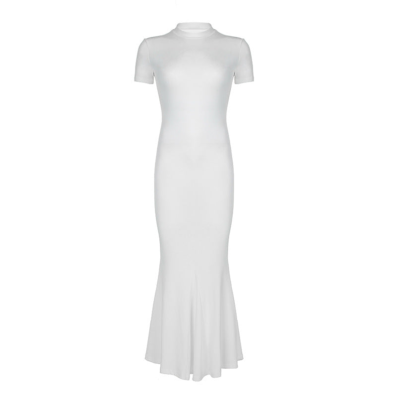 White Dress Outfit |  Fishtail Mermaid Dress