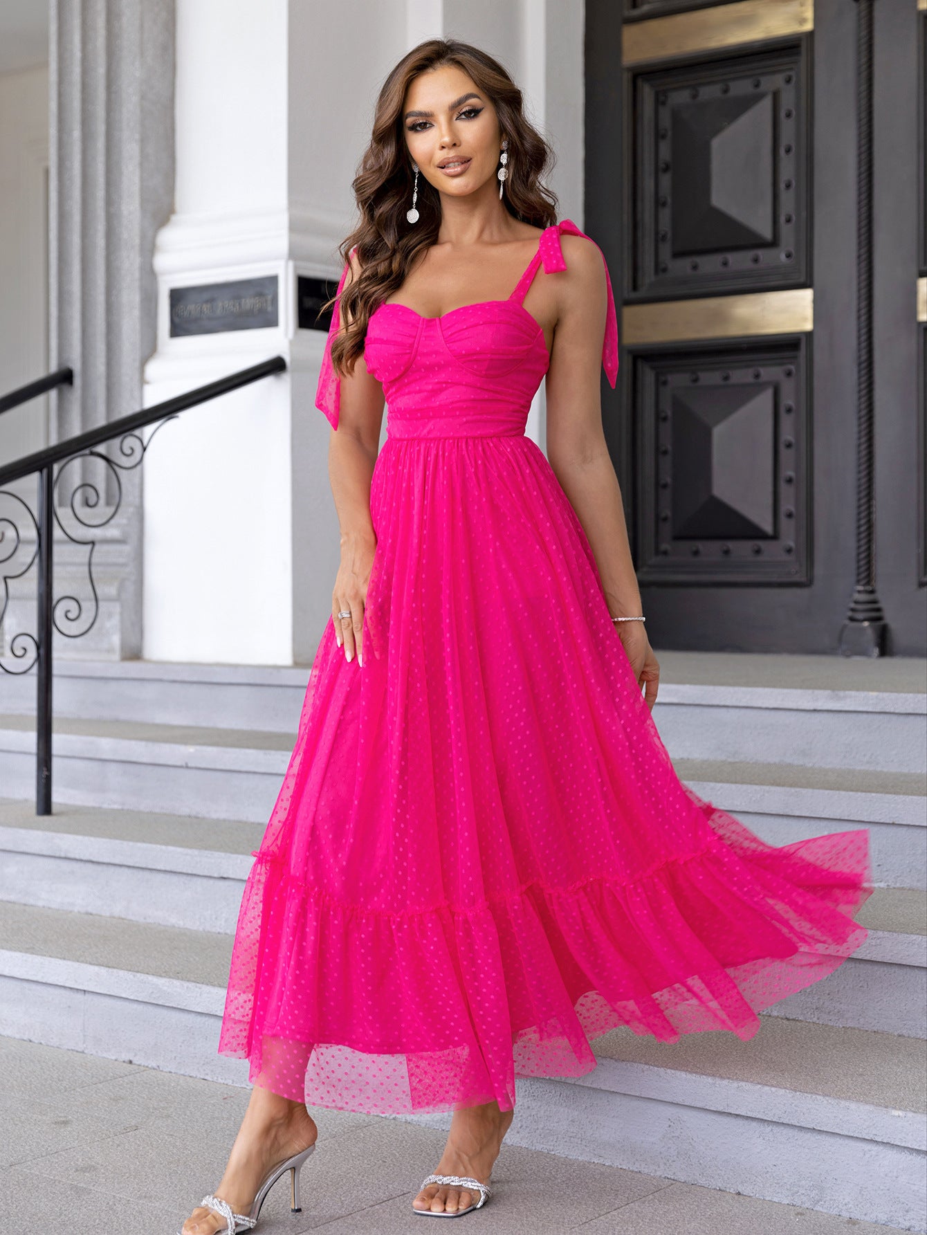 Hot Pink Prom Dresses | Hot Pink Chiffon Prom Dress