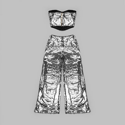 2023 Fashion Trends 2023 | Glitter Futuristic NYE outfit 2-piece set