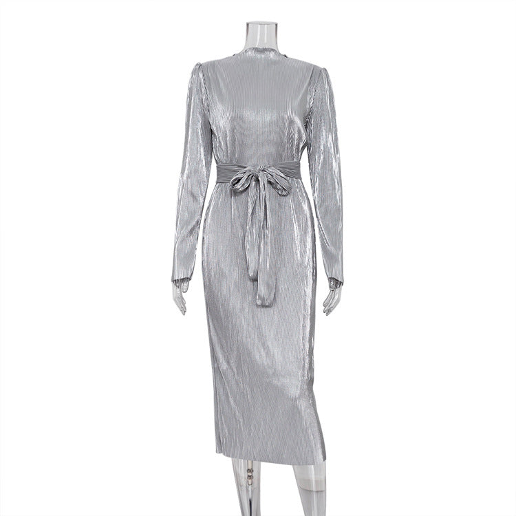 Chic Outfits | Midnights Silver Aesthetic Chic Fall Dress
