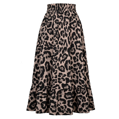 Fashion Outfits | Y2K Aesthetic High Waist Chiffon Leopard Skirt