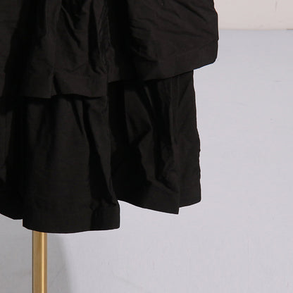 2024 Fashion Trends | Elegant Black 3D Ruffles Long Silhouette Maxi Dress