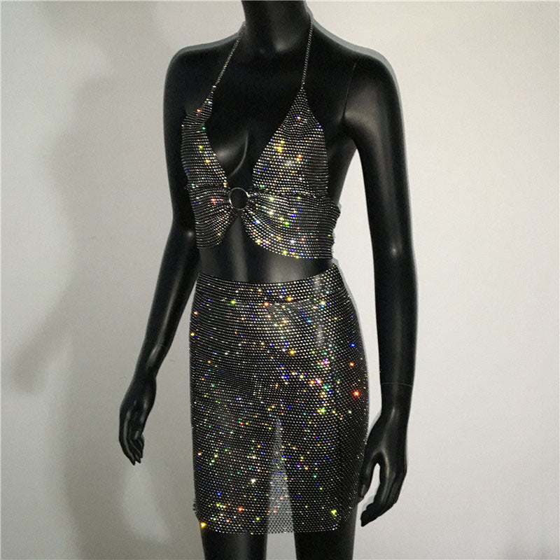 euphoria glitter dress EUPHORIA BLACK SEQUIN DRESS ALEX KOUROS
