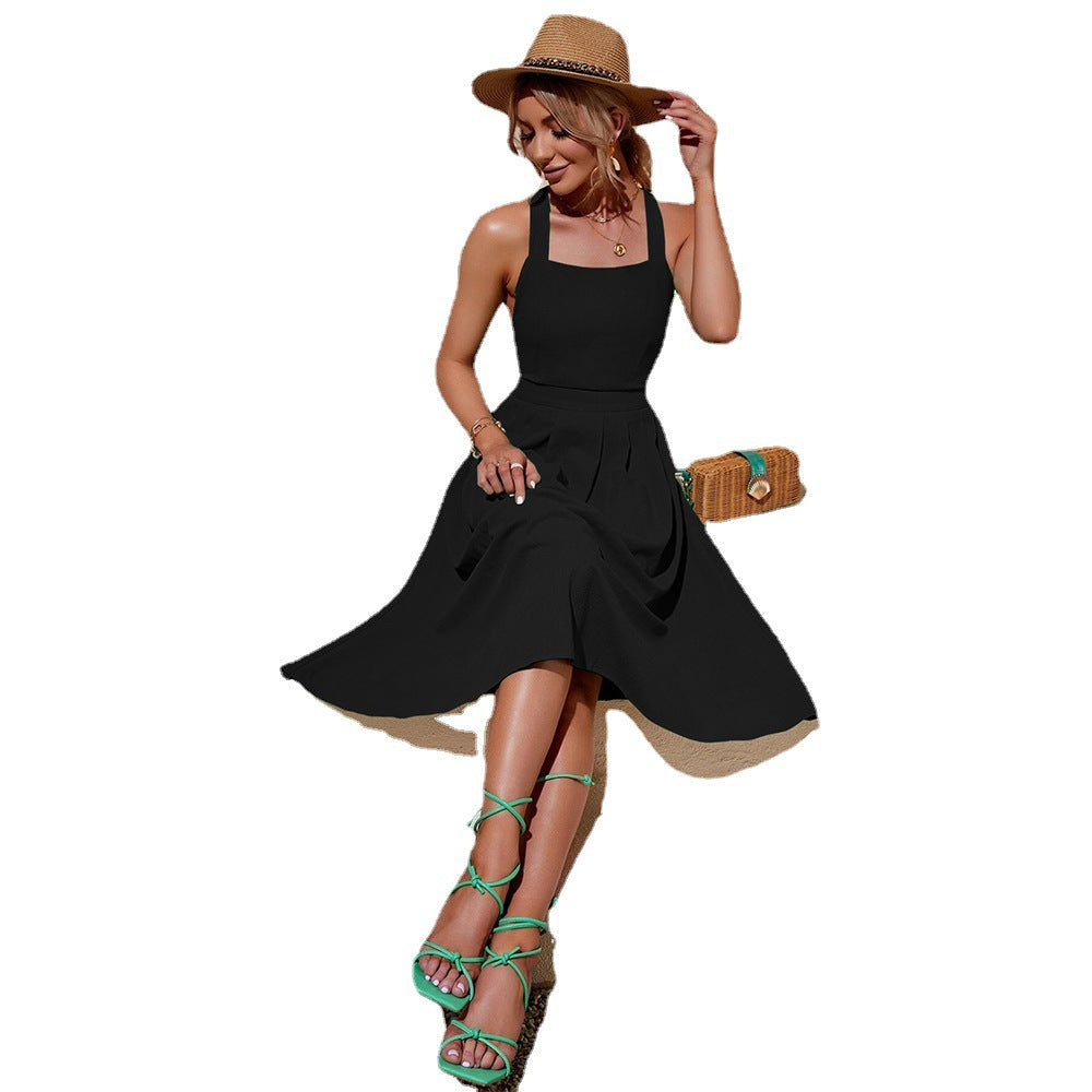 Dresses Para La Playa | Black Cotton Beach Dress