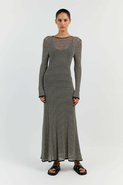 Summer Dresses 2024 | Spring Striped See Through Beach Dress