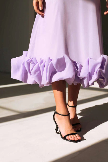 lilac lavender dress, fashion trend 2023, summer outfits , 2023. fashion trends , summer dresses 2023