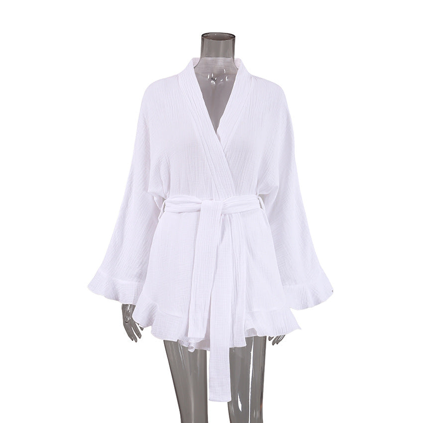 Summer Outfits 2023 | Luxury Ruffles Cotton Robe