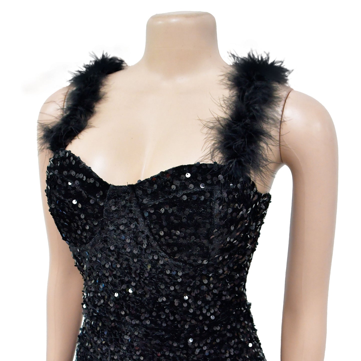 Mini Dresses | Feathers Sequin Glitter Mini Dress
