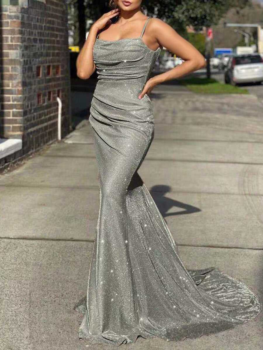 New Years Eve Gowns Sexy Formal Solid Backless Spaghetti Strap Evening Dress Dresses(Silver Gray/S) New Years Eve Gowns Sexy Formal Solid Backless Spaghetti Strap Evening Dress Dresses(Silver Gray/S)