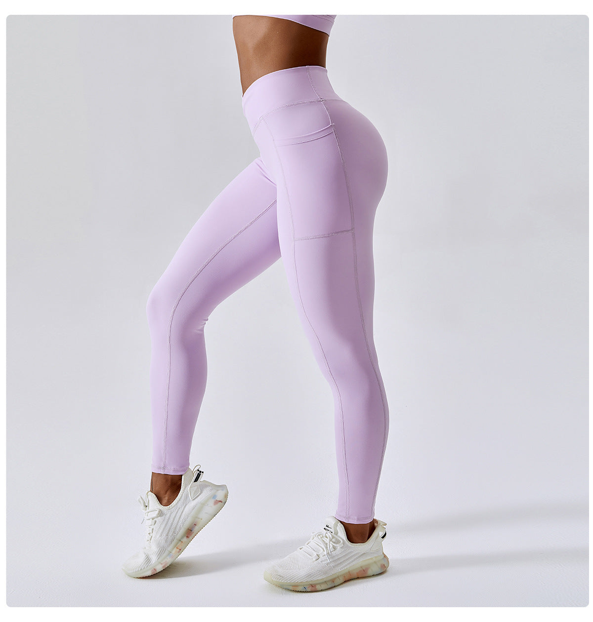 2023 Fashion Trends | Lilac Lavender Leggings with Phone Pocket