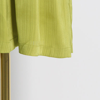 Neon Yellow Aesthetic | Neon Yellow Pleated Maxi Dress