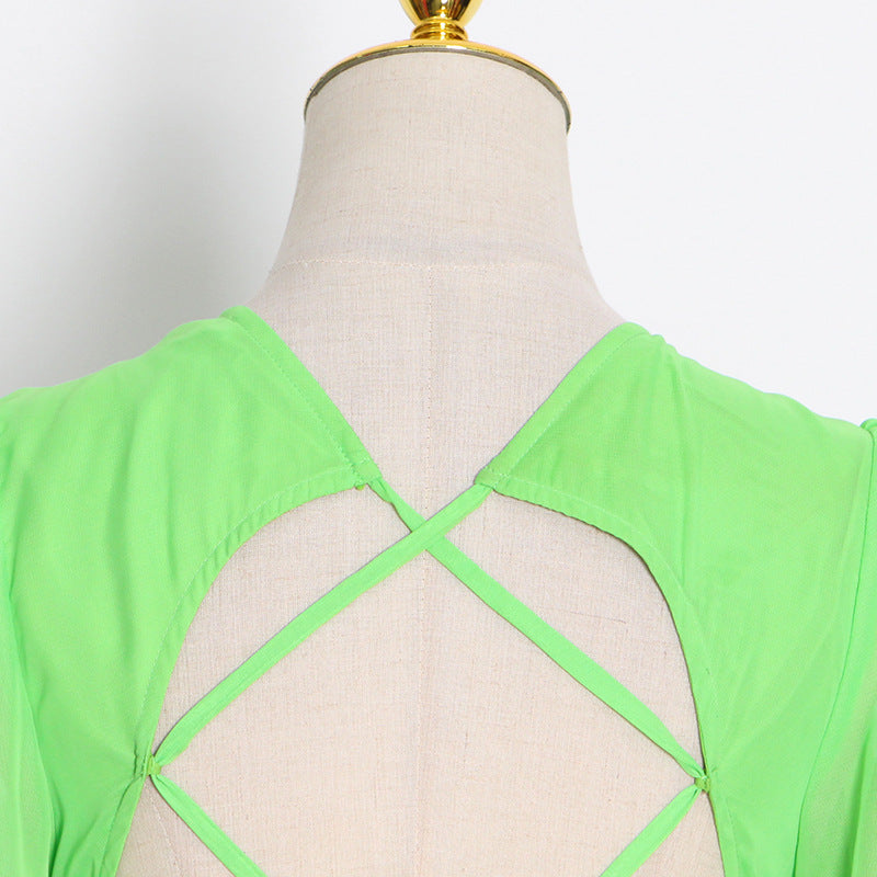 Elegant Dresses | Neon Green Summer Elegance Maxi Dress