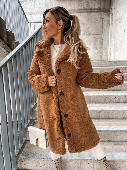 Winter Outfits | Clean Girl Aesthetic Plush Oversized Coat