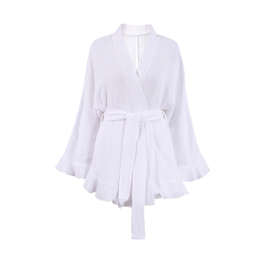 Summer Outfits 2023 | Luxury Ruffles Cotton Robe