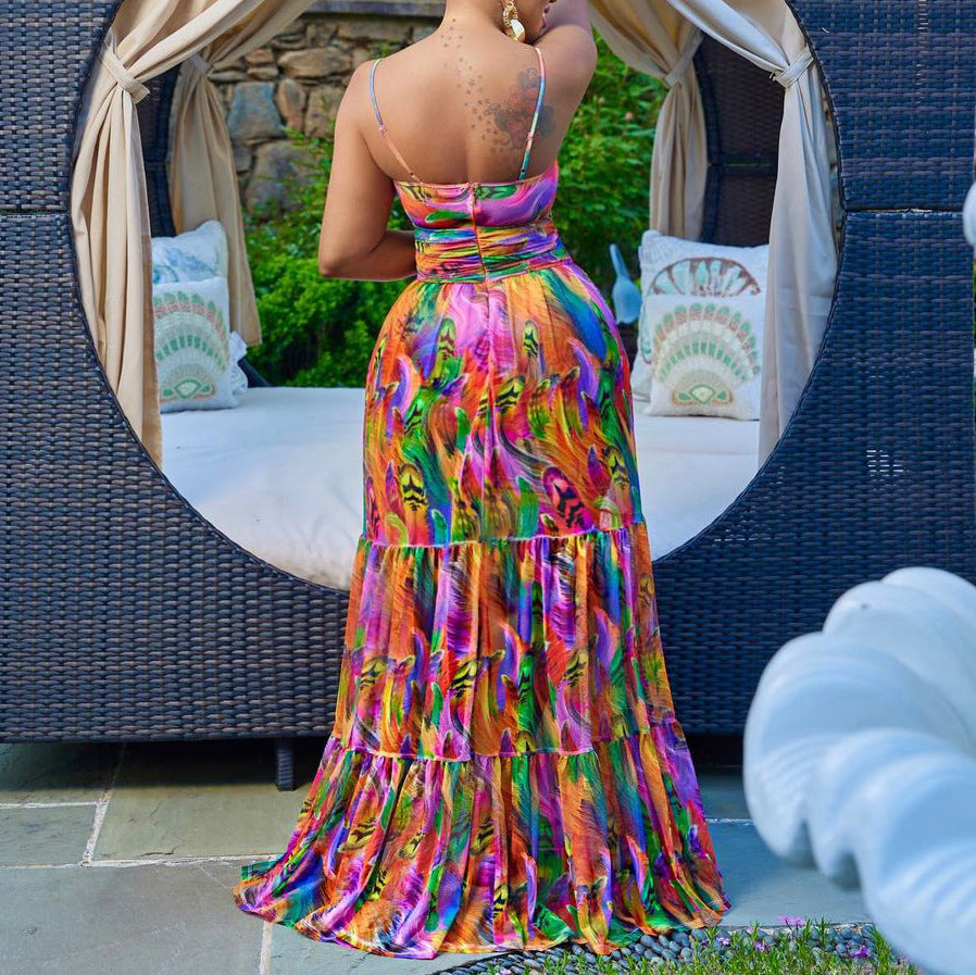 rainbow shops neon dress Neon Rainbow Glitchcore Corset Dress, Rave Outfit